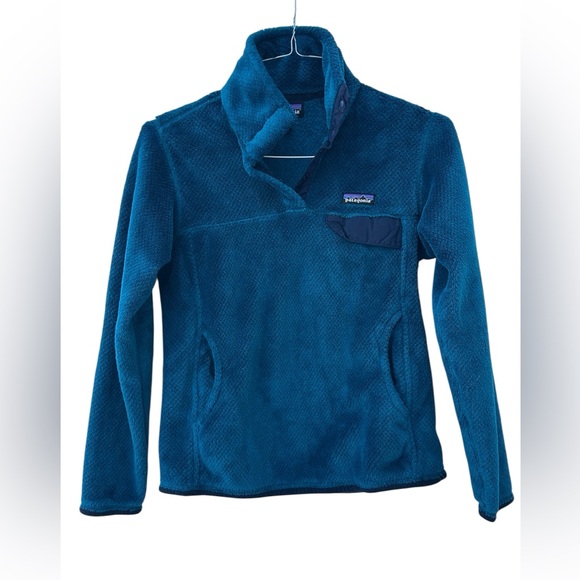 Patagonia Jackets & Blazers - Patagonia Women’s Deep Teal Fleece Snap Pullover Snap T - Small